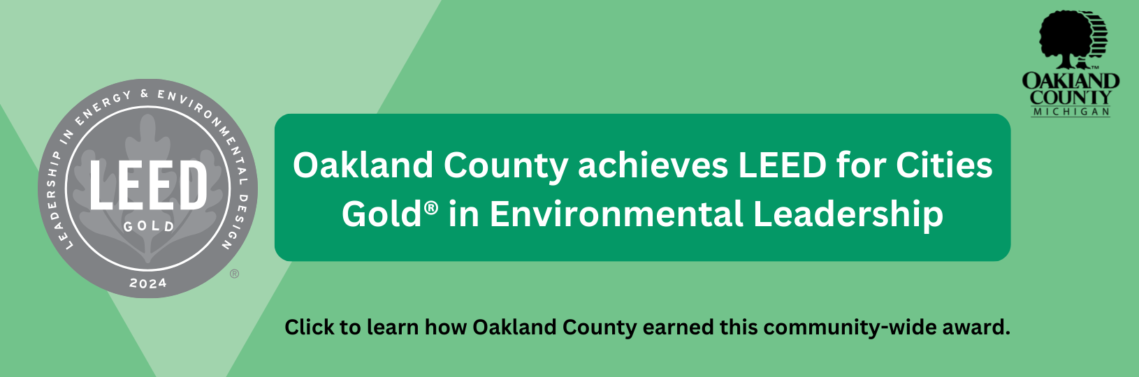 Oakland County Achieves LEED for Cities Gold in Environmental Leadership